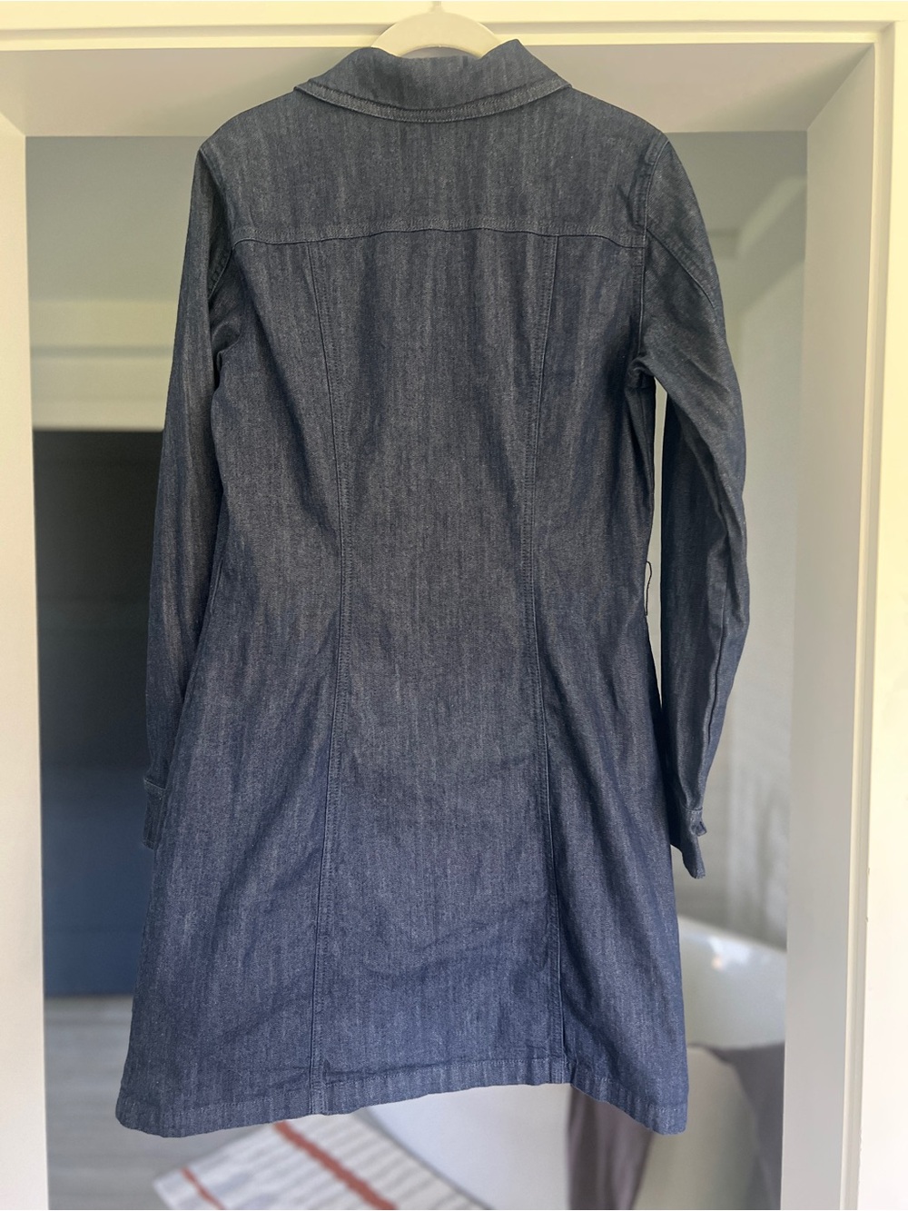7 For All Mankind Luxe Vintage Denim Dress Medium - Picture 6 of 7